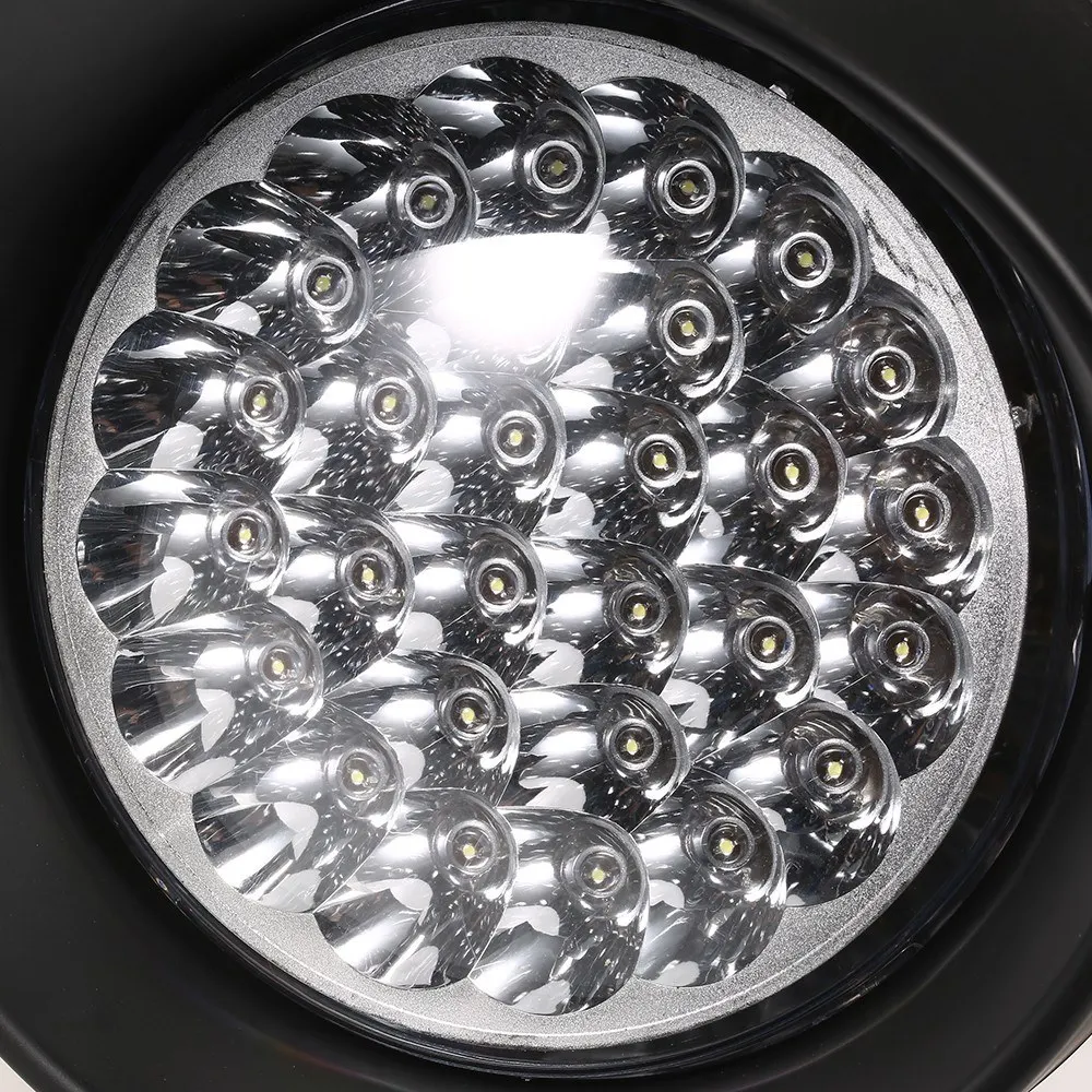 

LED Motorcycle Retro Headlights Clear Lens Headlamps 12V Head Lights Black