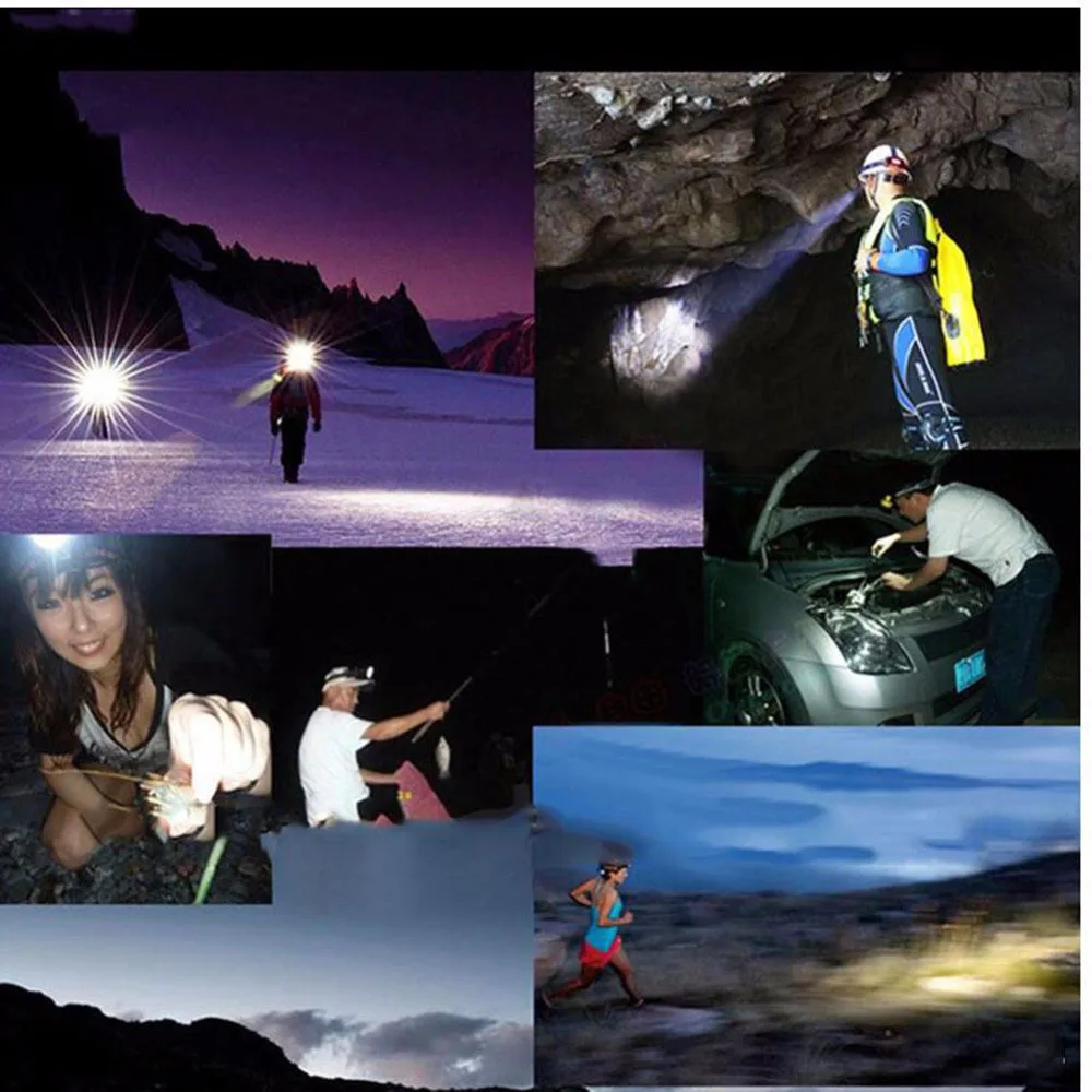

Powerful Mini Sensor Headlamp Headlight Build in Battery Waterproof Flashlight head Lamp Torch Lantern USB rechargeable battery