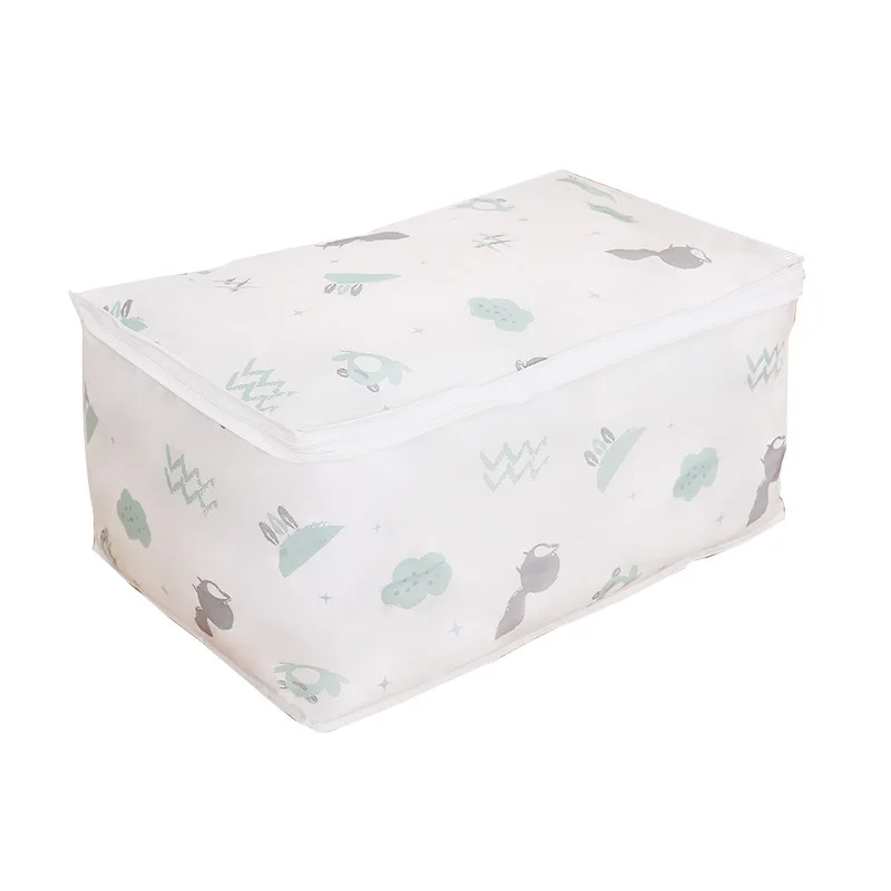 

Household Cartoon Quilt Storage Bag PEVA Waterproof and Moisture Proof Square Clothes Storage Box Portable Clothes Storage Box