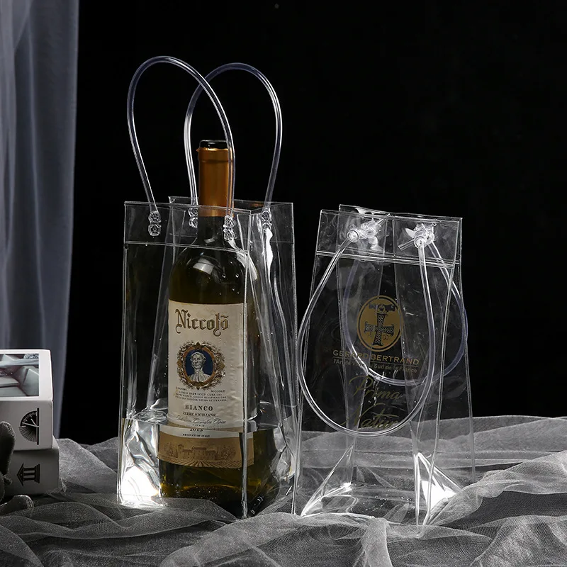 

PVC Leakproof Ice Bag Environmentally Friendly Transparent Ice Pack Portable Ice Bucket Wine Champagne Bottle Chiller