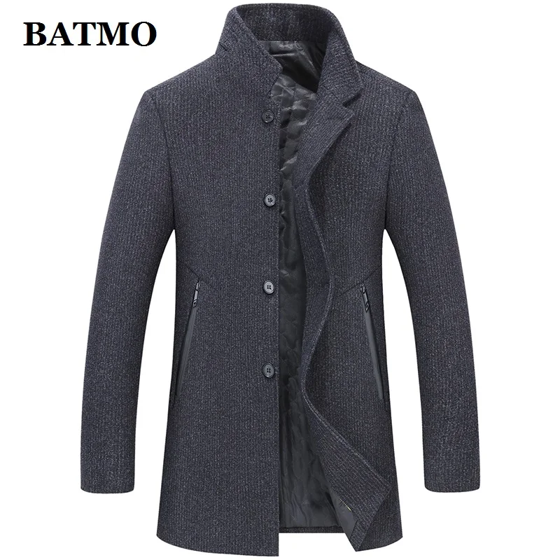 Новое поступление зимнее высококачественное шерстяное пальто BATMO для мужчин