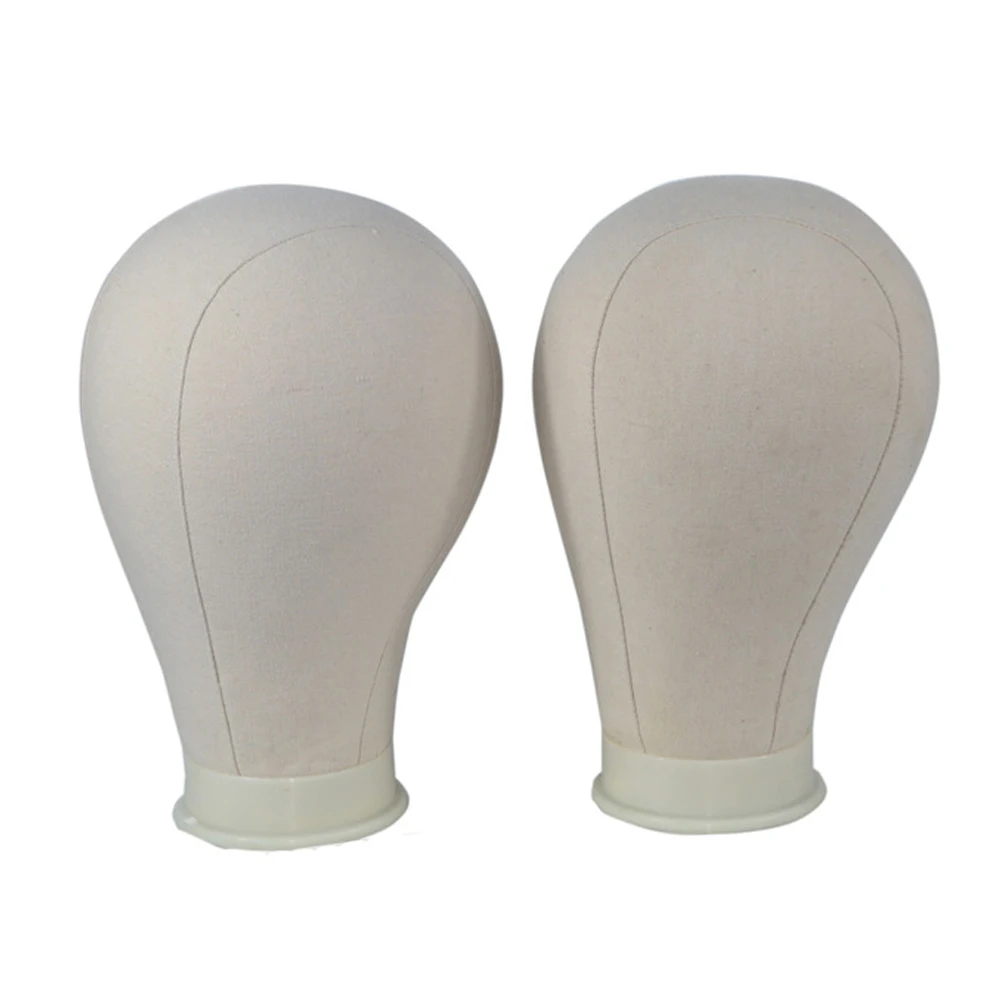 

21-24inch Canvas Mannequin Head Hairdressing Wig Holder for Hairdressing Training,Making And Displaying Lace Wigs Needle Holder