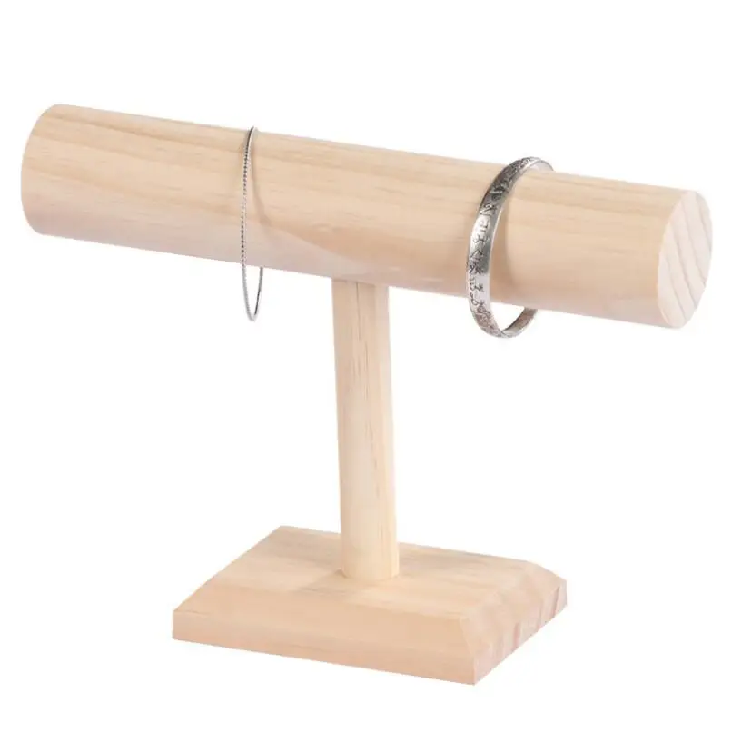 Портативная жесткая деревянная подставка для браслетов и цепочек T-Bar