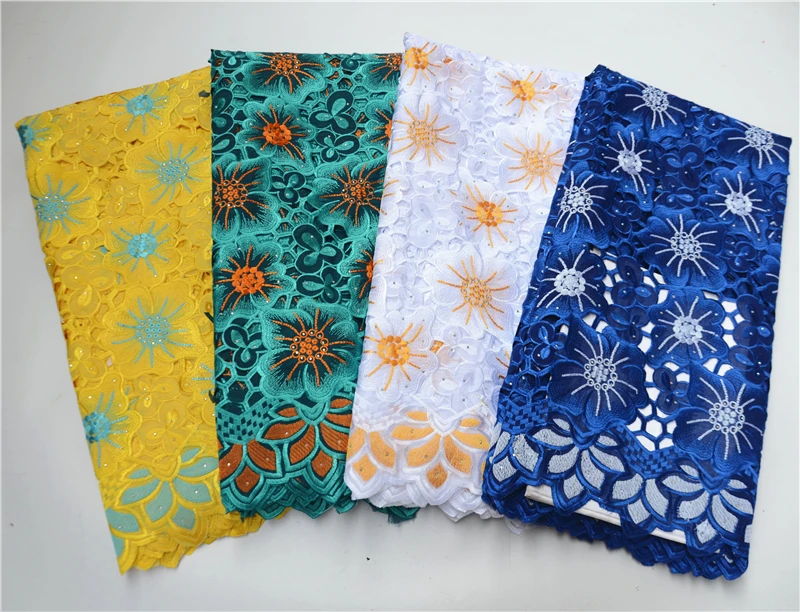 

H&Q pink african dry lace 100% cotton fabric embroidery with stones 5 yards/pcs swiss voile lace nigerian mesh fabrics for dress