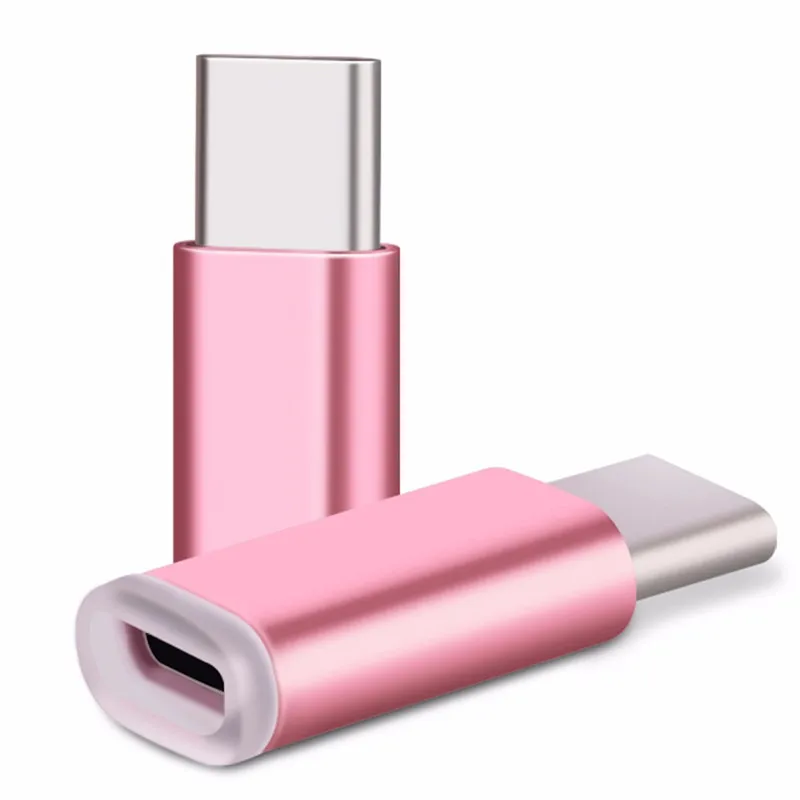 Цветной микро-USB разъем на Type-c Штекер кабель адаптер зарядное устройство