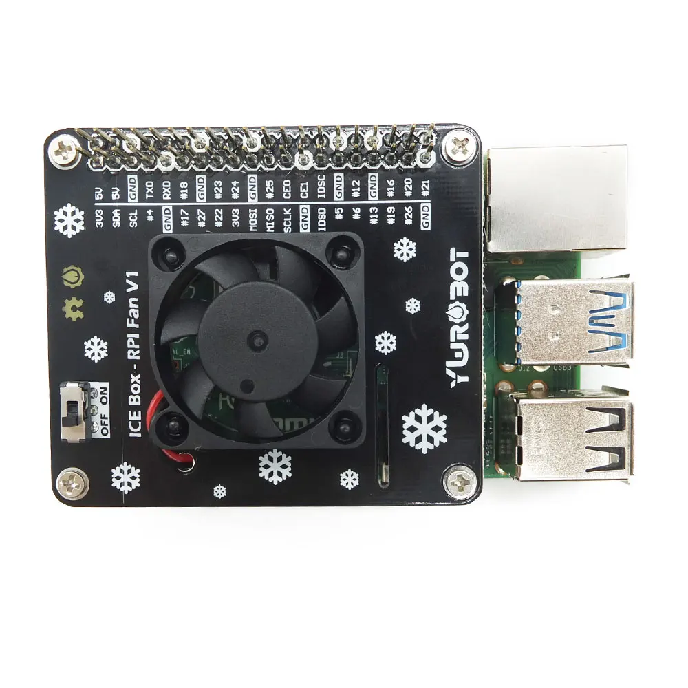 Raspberry Pi 4 вентилятор охлаждения Gpio Плата расширения с прохладным светодиодный