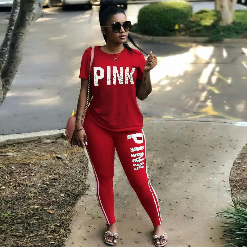 Популярный женский комплект с буквенным принтом сексуальный спортивный костюм