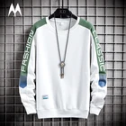 Мужской свитшот Harajuku, в стиле пэчворк, модный Повседневный пуловер с круглым вырезом, топ с длинными рукавами, Мужская одежда, 2021