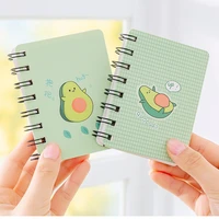 cute avocad coil notebook portable mini a7 notepad notebook memo student kawaii stationery office school supplies papeleria