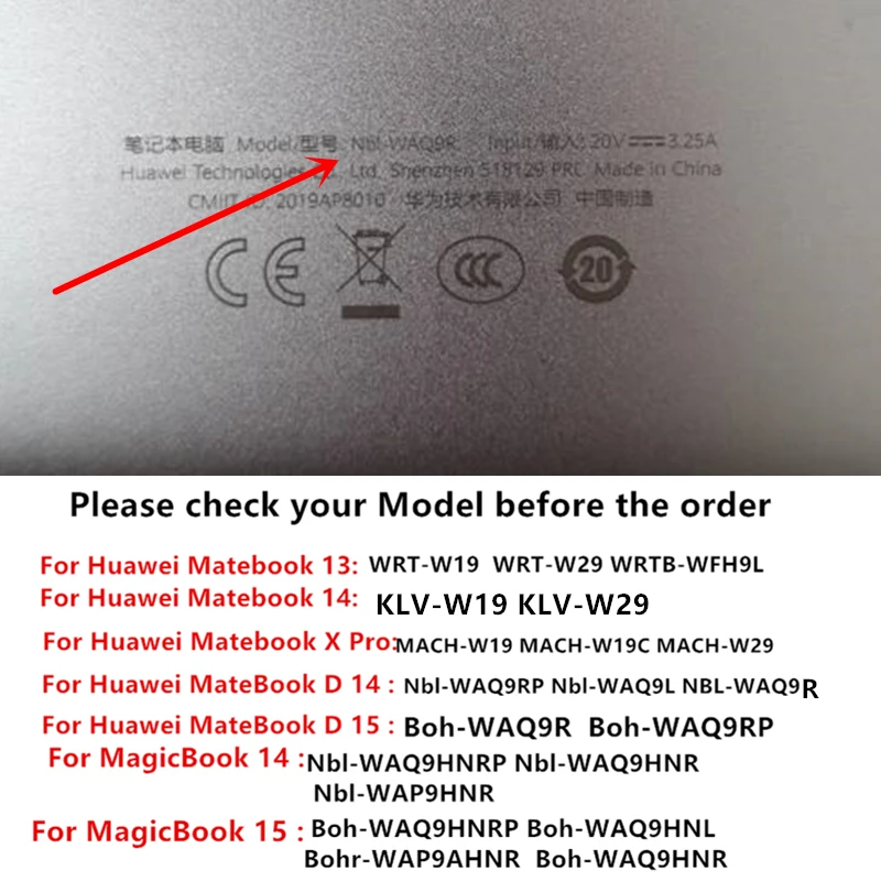 прозрачный чехол для huawei matebook d14 d15 мр