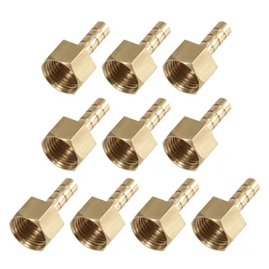 Uxcell 10 шт., латунный Соединительный соединитель для шлангов, адаптер 6 мм, колючая X G14, соединительные линии для труб, воздушное водяное топливо
