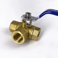 14 38 12 34 1 bsp female thread brass full port l port 3 way ball valve connector adapter