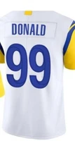 customized stitch for men women kid youth american aaron donald blue cream white football jersey t shirt