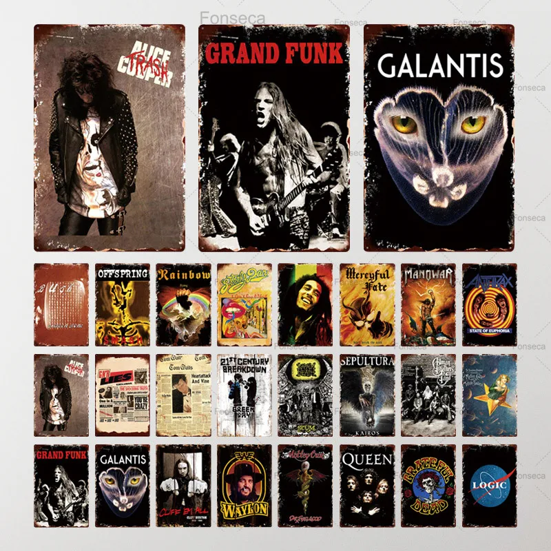 Металлическая вывеска рок-группы металлический постер металлическая винтажная