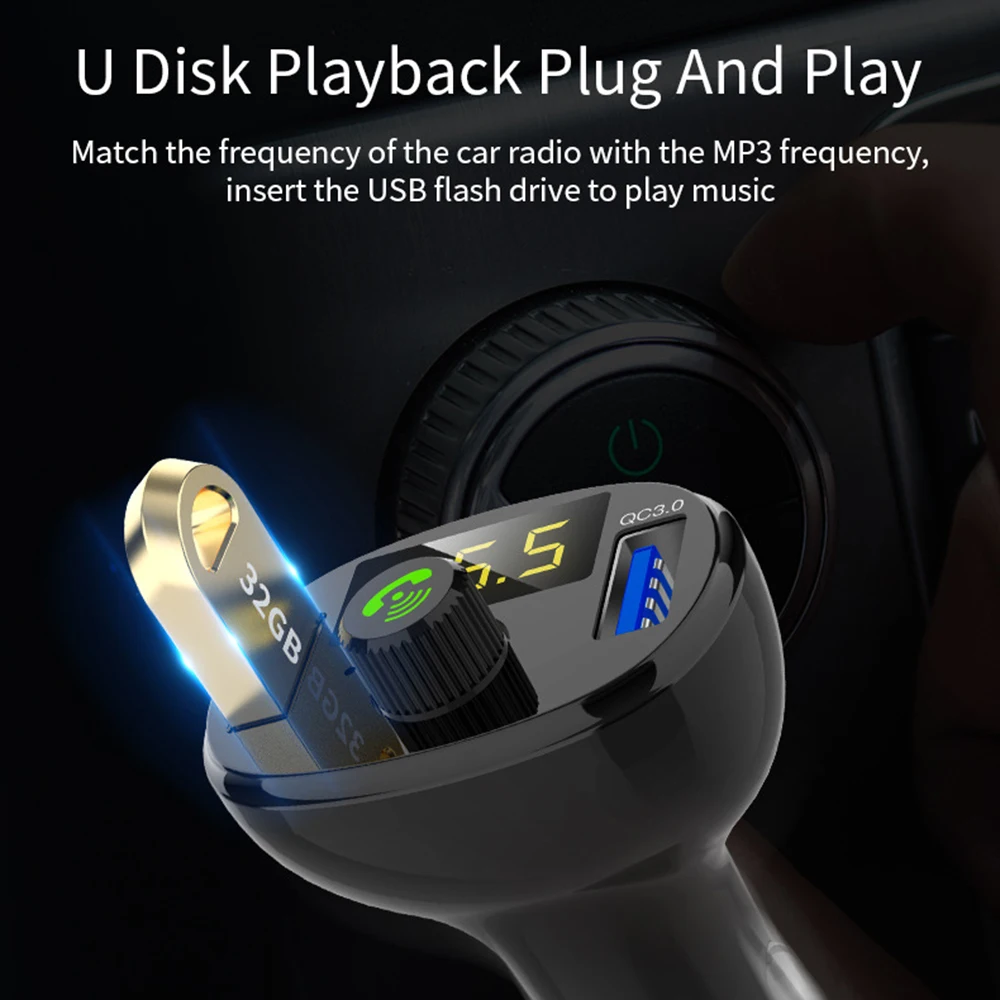 Автомобильный Bluetooth fm-передатчик беспроводной USB зарядное устройство fm-модулятор