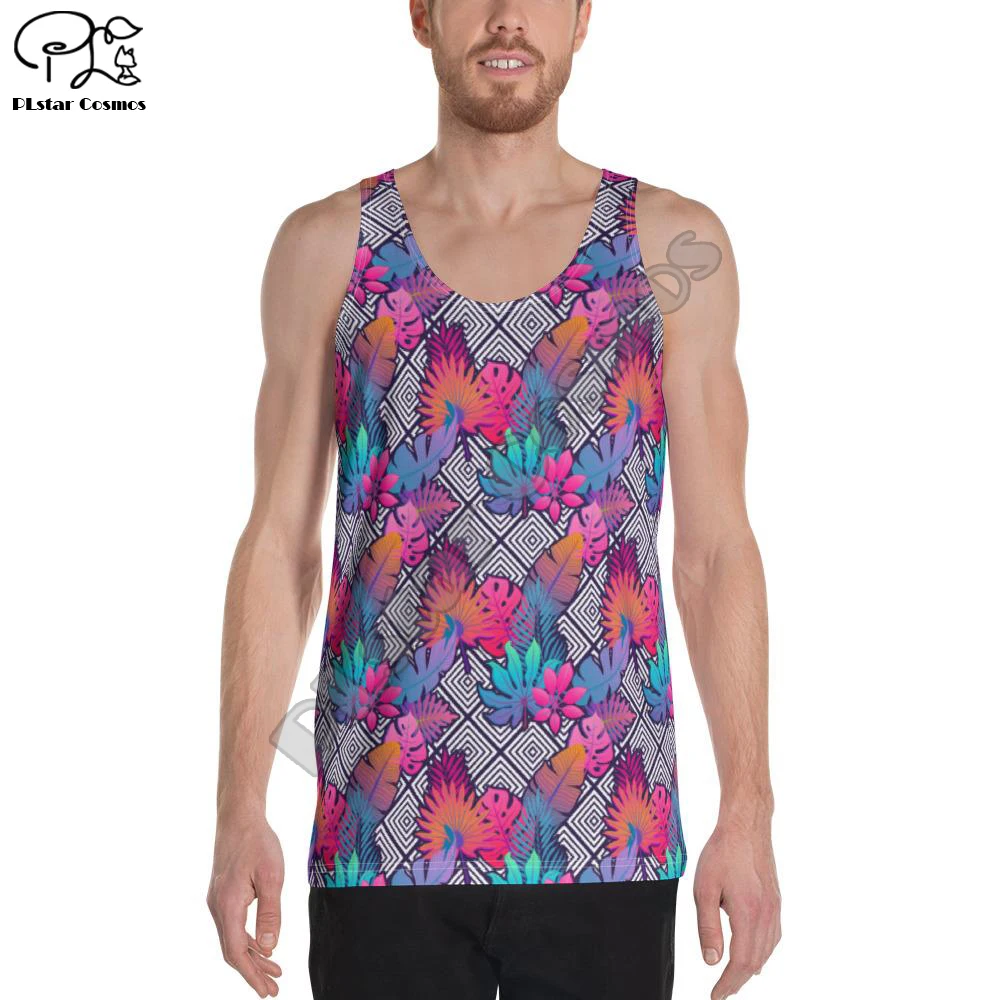 

PLstarCosmos 3DPrint Newfashion Art Geometry Flower Vibe Unique Harajuku Tank Top Vest Men/Women Unisex Sleeveless Hawaii Style2