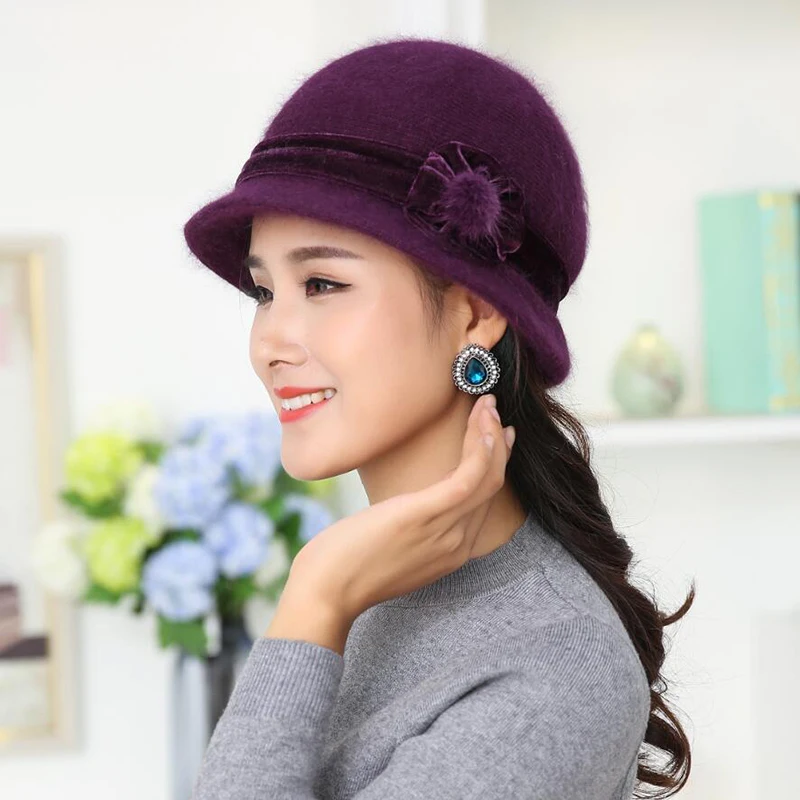 Стильная Горячая Распродажа зимняя женская вязаная Цветочная очень мягкий