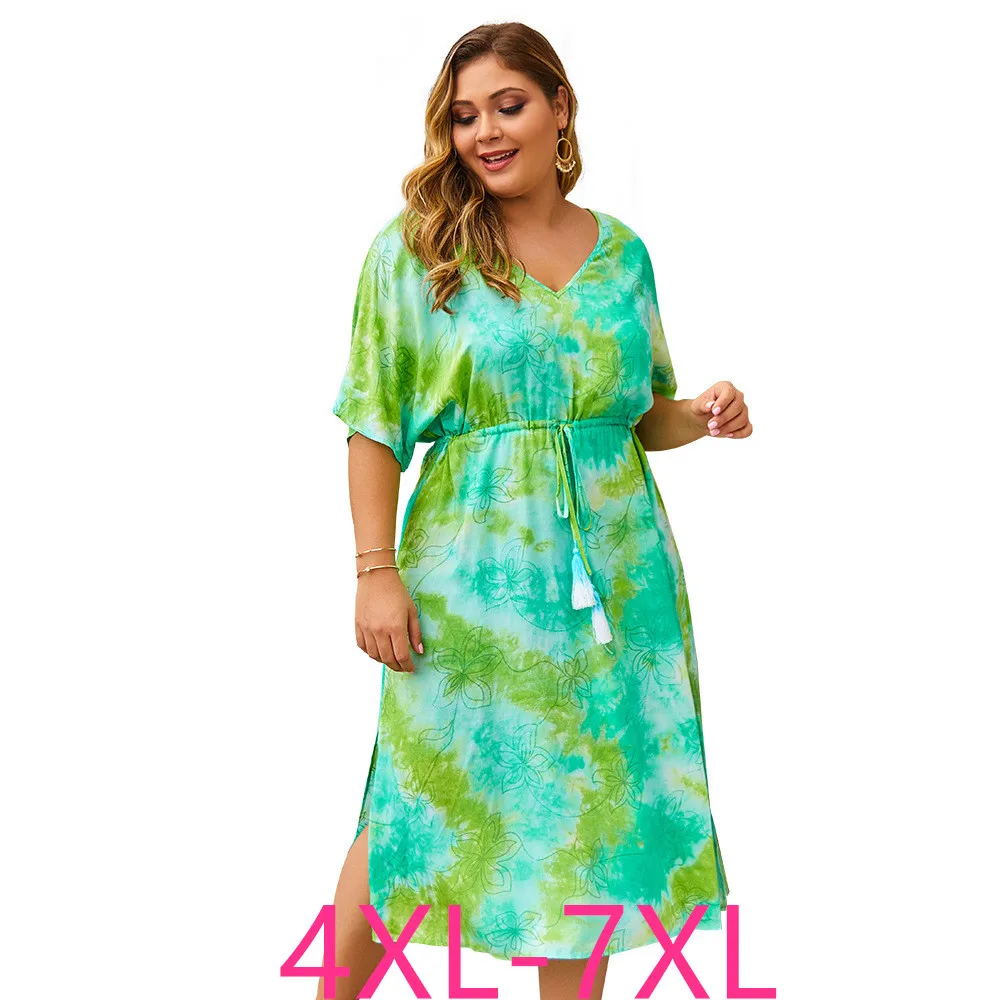 Новая летняя женская обувь размера плюс длинное платье для женщин большой