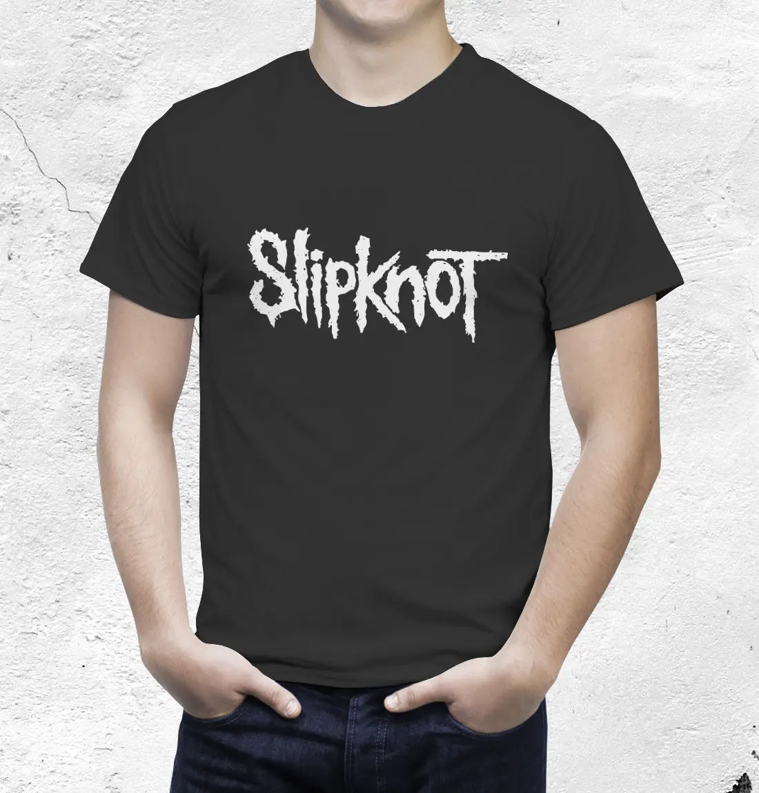 Футболка Slipknot летняя Мужская модная футболка удобная Повседневная с короткими