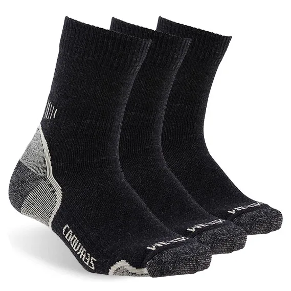 3 pair black ZEALWOOD походные носки из мериносовой шерсти теплые зимние уличные спортивные носки экстремальные холодные носки "Погода", 1/3 пар - Цвет: 3 pair black