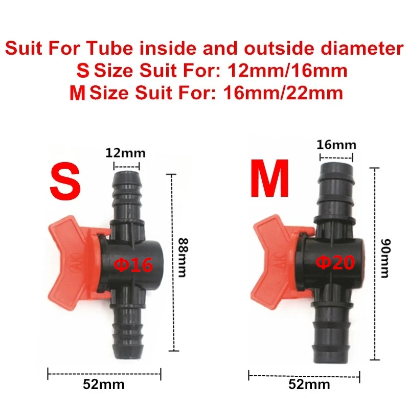 

12mm 16mm Fish Tank Water Flow Control Valve Tube Input Output Connector Switch For Filter Canister Pipe Aquarium Accessories