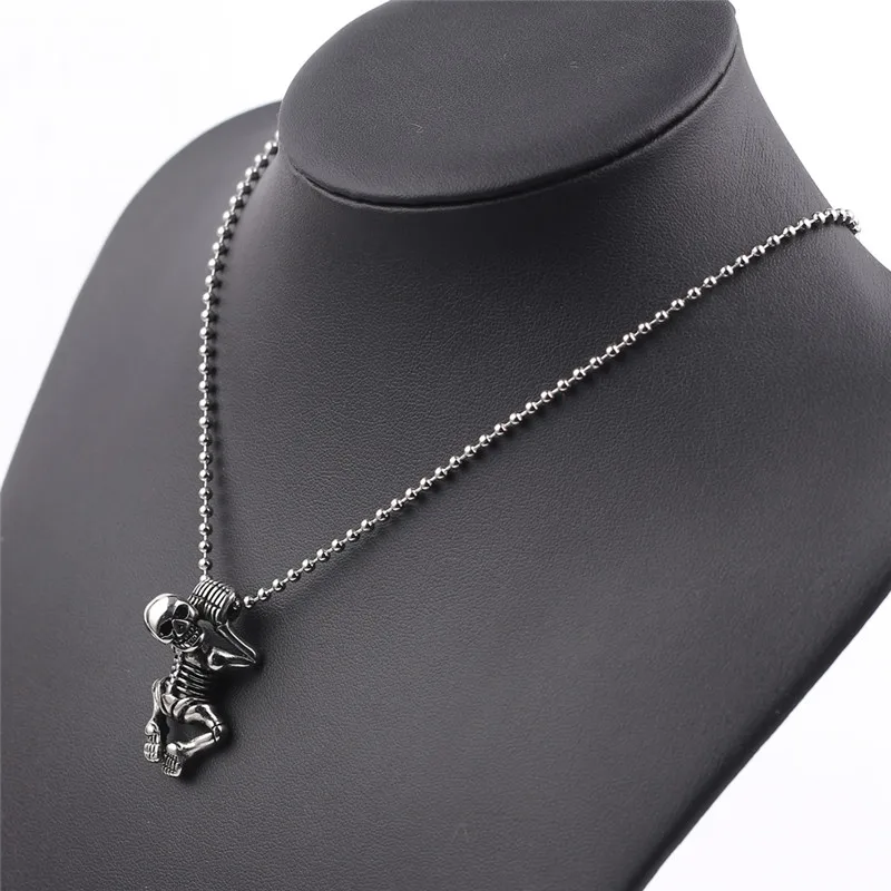 Панк милый череп скелет улыбающееся ожерелье цепочка хорошее ювелирное изделие