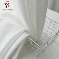 modern opaque white tulle window curtains for living room solid sheer voile curtain for bedroom thicken tulle drape blind panels