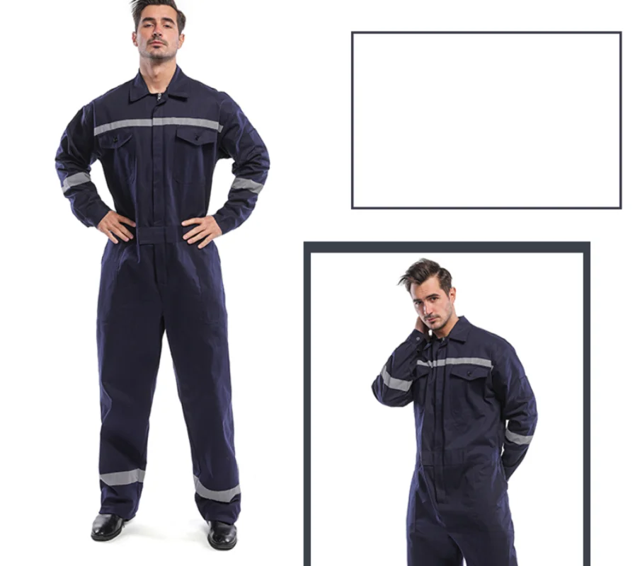 

Worker clothing Spring Siamese work overalls jumpsuit auto repair suit dustproof cotton painter mechanical labor work coveralls