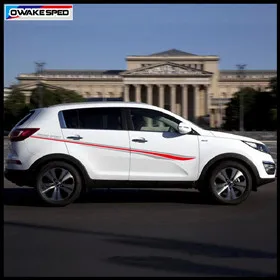 Автомобильные спортивные полосы для KIA SPORTAGE BORREGO, автомобильный Стайлинг, поясные линии, наклейка, автомобильные аксессуары для тела, автомобильная защита, Виниловая наклейка