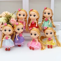 12cm small flower princess bride confused doll fat baby key chain bag pendant wedding dress creative gift doll toy