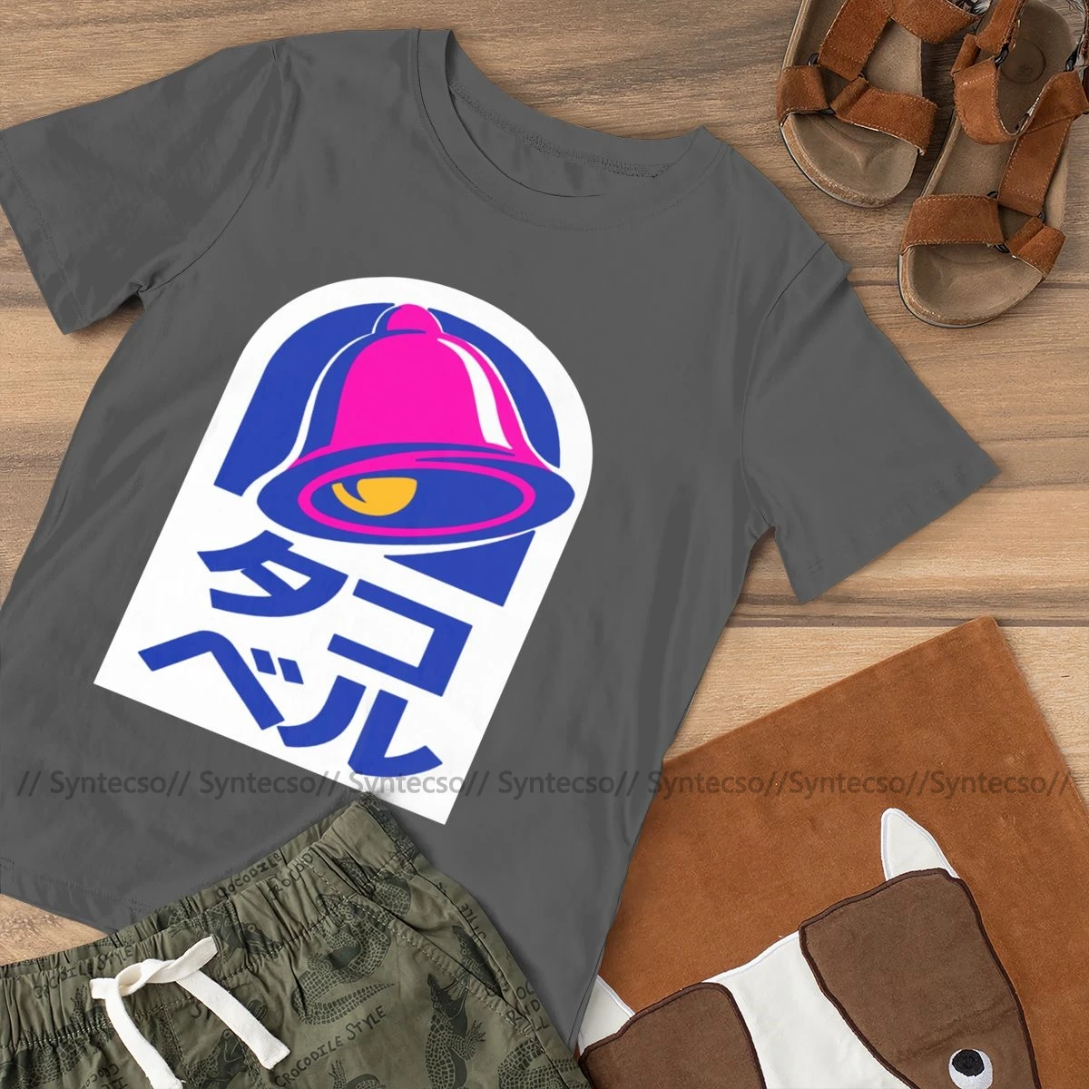 Футболка Hiragana Tako Beru женская модная рубашка с круглым вырезом и графическим