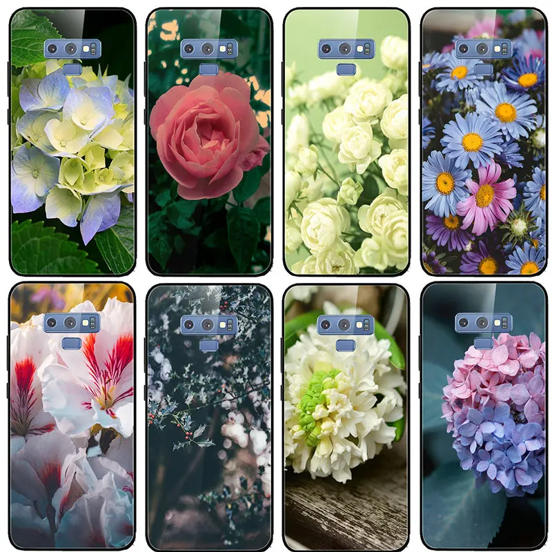 Горячий тюльпан цветок весенний Стиль чехол из закаленного стекла для Samsung Galaxy S8 S9 S10 A6 A8 A9 A10 A20 A40 A50 A70 A80