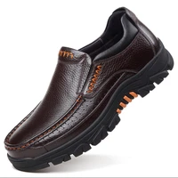 genuine leather shoes men loafers soft cow leather men casual shoes new male footwear black brown slip on a2088