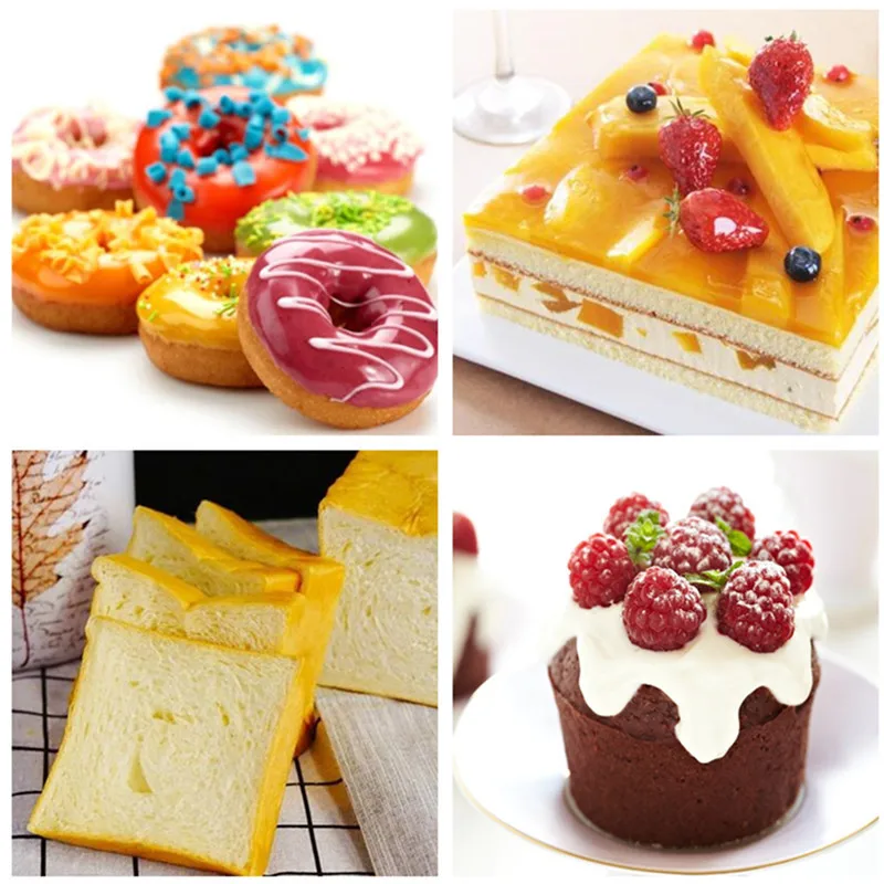 5pcs/set Silicone Baking Pans Donut Mold Non Stick Bakeware Set Food Grade Cake Molds for | Дом и сад