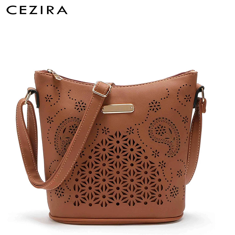 CEZIRA Ретро стиль веганская кожаная сумка-мессенджер для девочек Повседневная PU