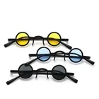 Солнцезащитные очки в круглой металлической оправе для мужчин и женщин, маленькие, для вождения, в стиле ретро