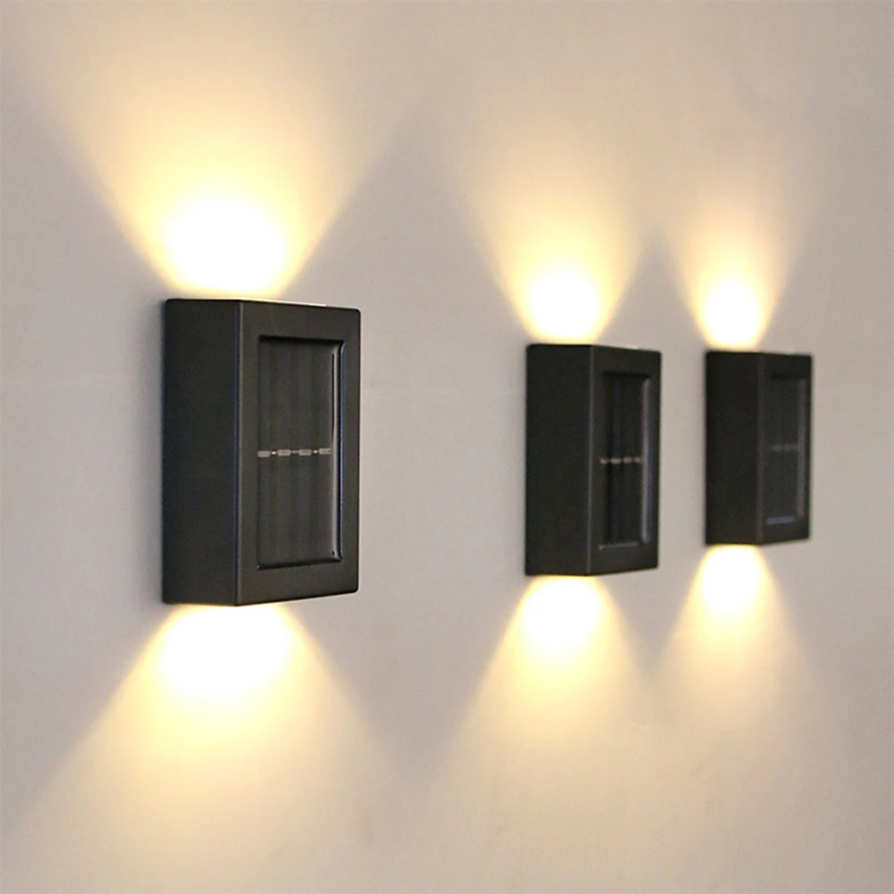 

2pcs Solar LED Light Outdoor Wall Lamp Solar Street Lamp Night Light for Garden Decoration Yard Path Lighting,