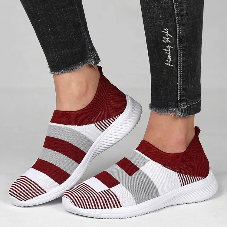 Кеды женские сетчатые кроссовки без шнуровки плоская подошва модная