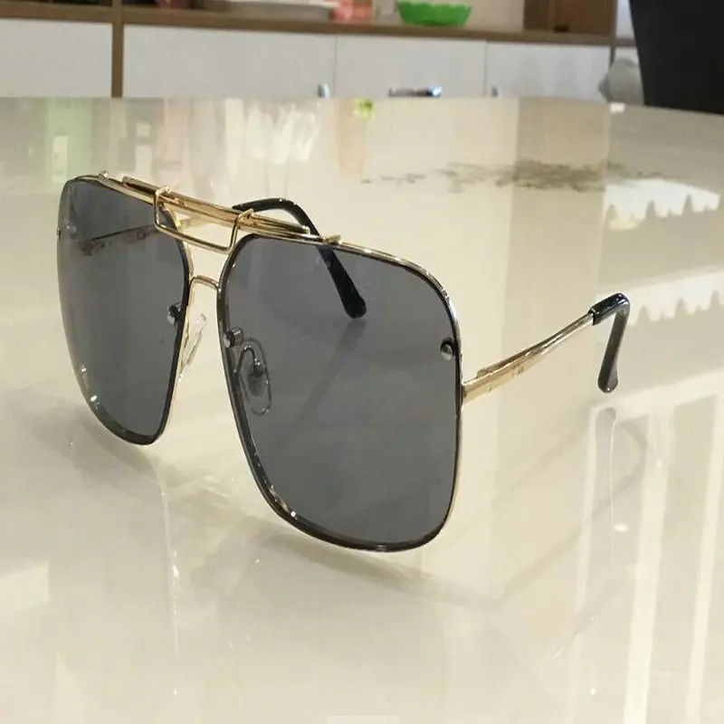 

KAPELUS Sunglasses Brand Gold metal sunglasses men's big face sunglasses outdoor casual glasses