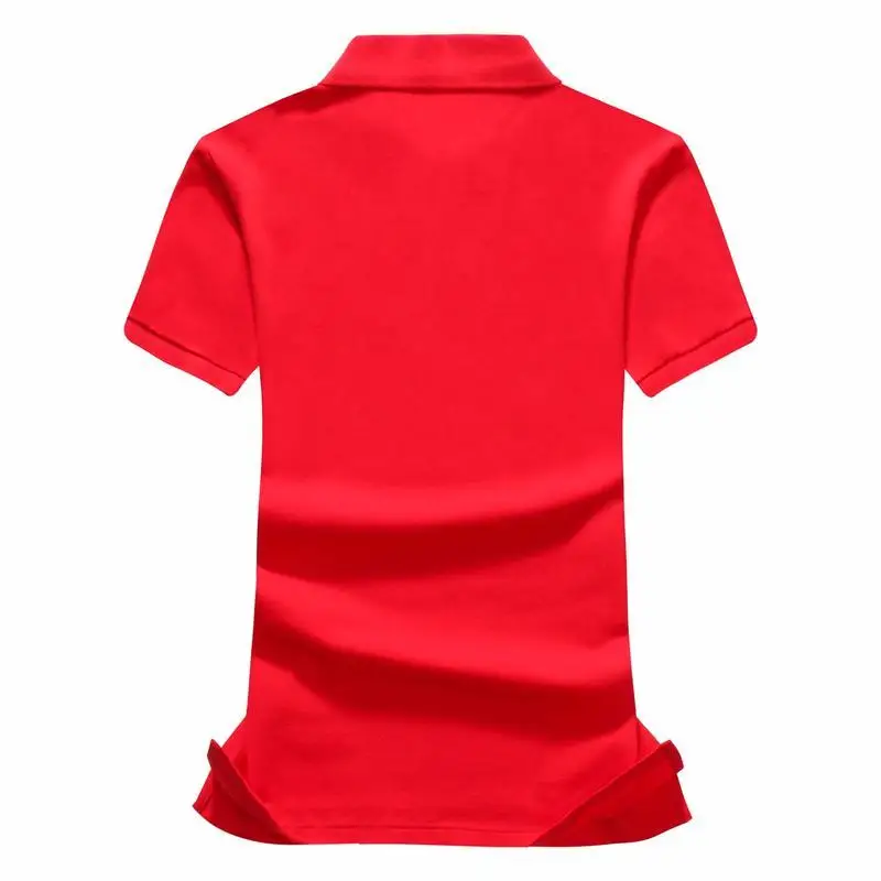 Летняя мода новый дизайн женские рубашки поло 100% хлопок высокое качество с