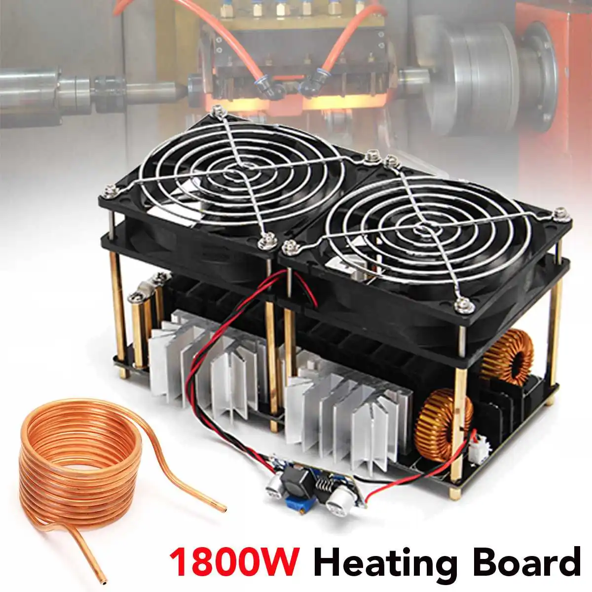 

12V-48V 1800W 40A ZVS High Frequency Induction Heater Heating PCB Board Module Flyback Driver with Water Pump for Car Industry