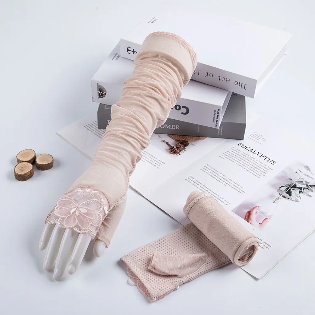 Ледяная ткань рукава Mangas грелки летние спортивные УФ Защита Бег Велоспорт