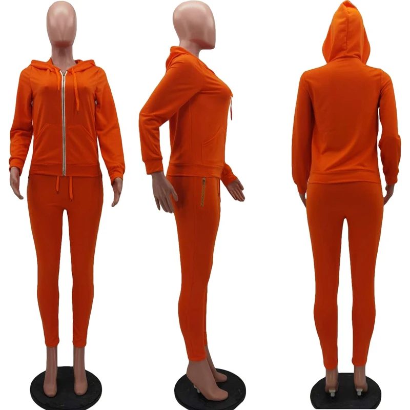 

ZOOEFFBB Fall Two Piece Joggers Women Set Hoodies Long Sleeve Top and Sweat Pants Fashion Clothes Sweatsuit Outfits Tracksuit