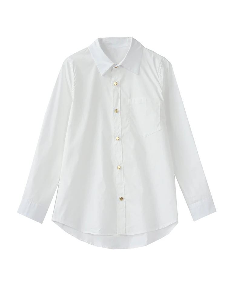 

The fashionable essence in the workplace. Practical temperament white cotton shirt