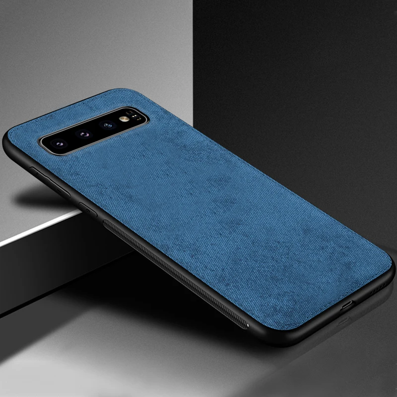 IIOZO Магнитный тканевый чехол для samsung Galaxy S8 S9 S10 Plus Note 8 Note 9 ультратонкий тканевый Мягкий силиконовый чехол s - Цвет: blue