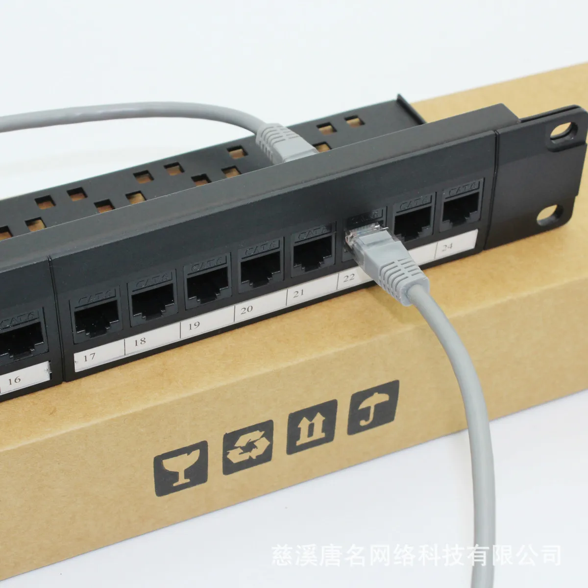 19 дюймов 1U шкафа проходной 24 Порты и разъёмы CAT6 патч Панель RJ45 сетевой кабель-переходник ввод/вывод Keystone Jack модульный распределительный шкаф