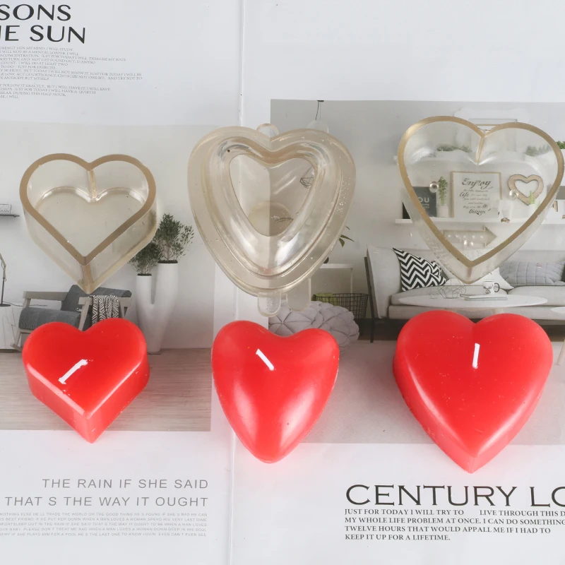 DIY pc home dec Свеча в форме сердца форма многоразмерная для торта и мыла ручная работа