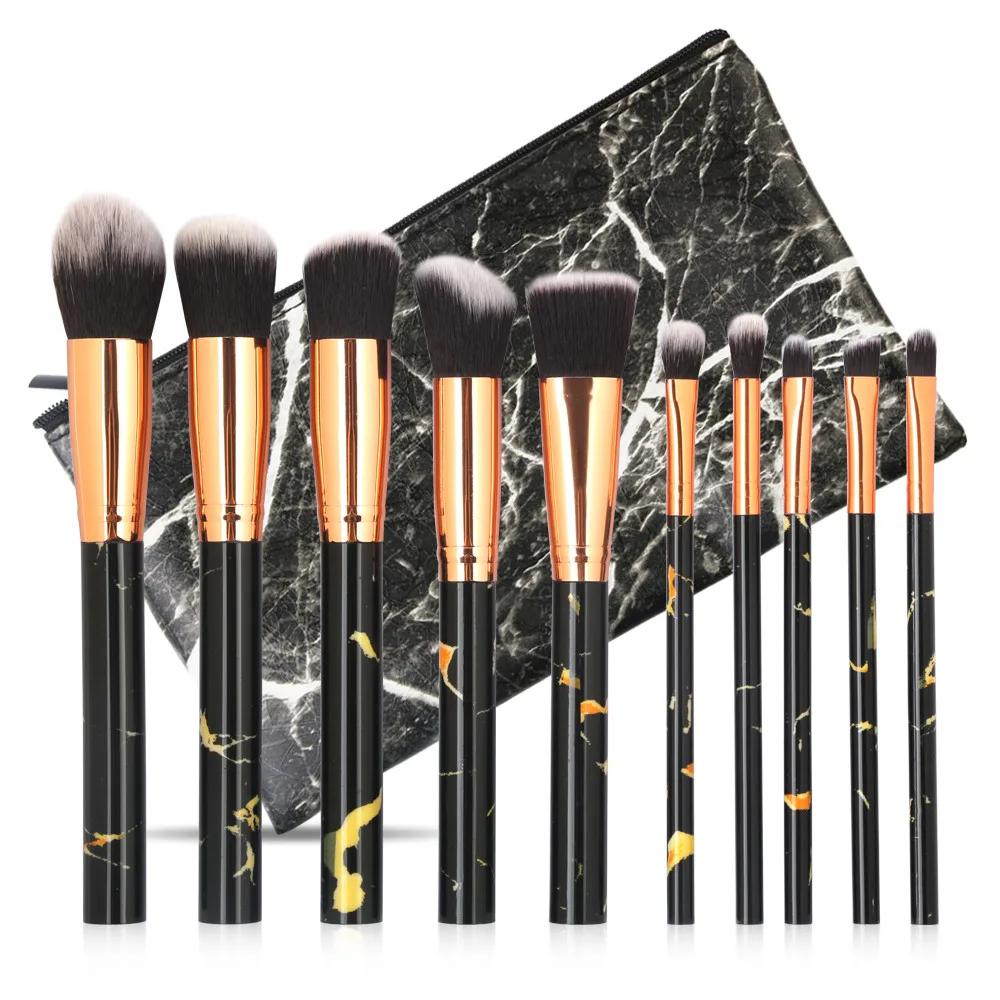 10 шт. набор кистей для макияжа Профессиональные Тени лица подводка глаз Румяна j803