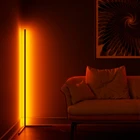 Современная светодиодсветодиодный напольная лампа RGB, цветной напольный светильник для спальни, столовой, светильник освещение, домашний декор для клуба, стоячие лампы