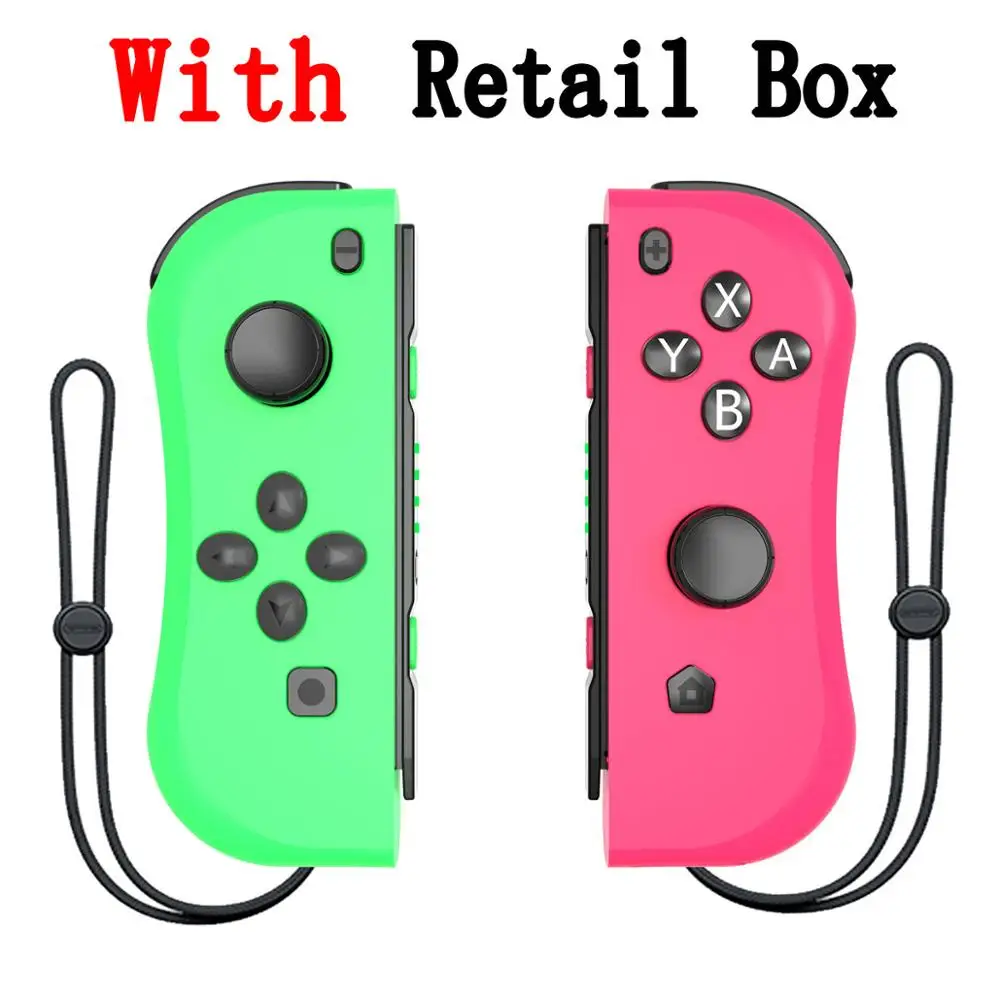 Green Pink With Box Управление Bluetooth Джойстик для Joycon Joy Con геймпад Nitendo nintendo Zend переключатель управление Лер триггер джойстик игровая консольная панель - Цвет: Green Pink With Box